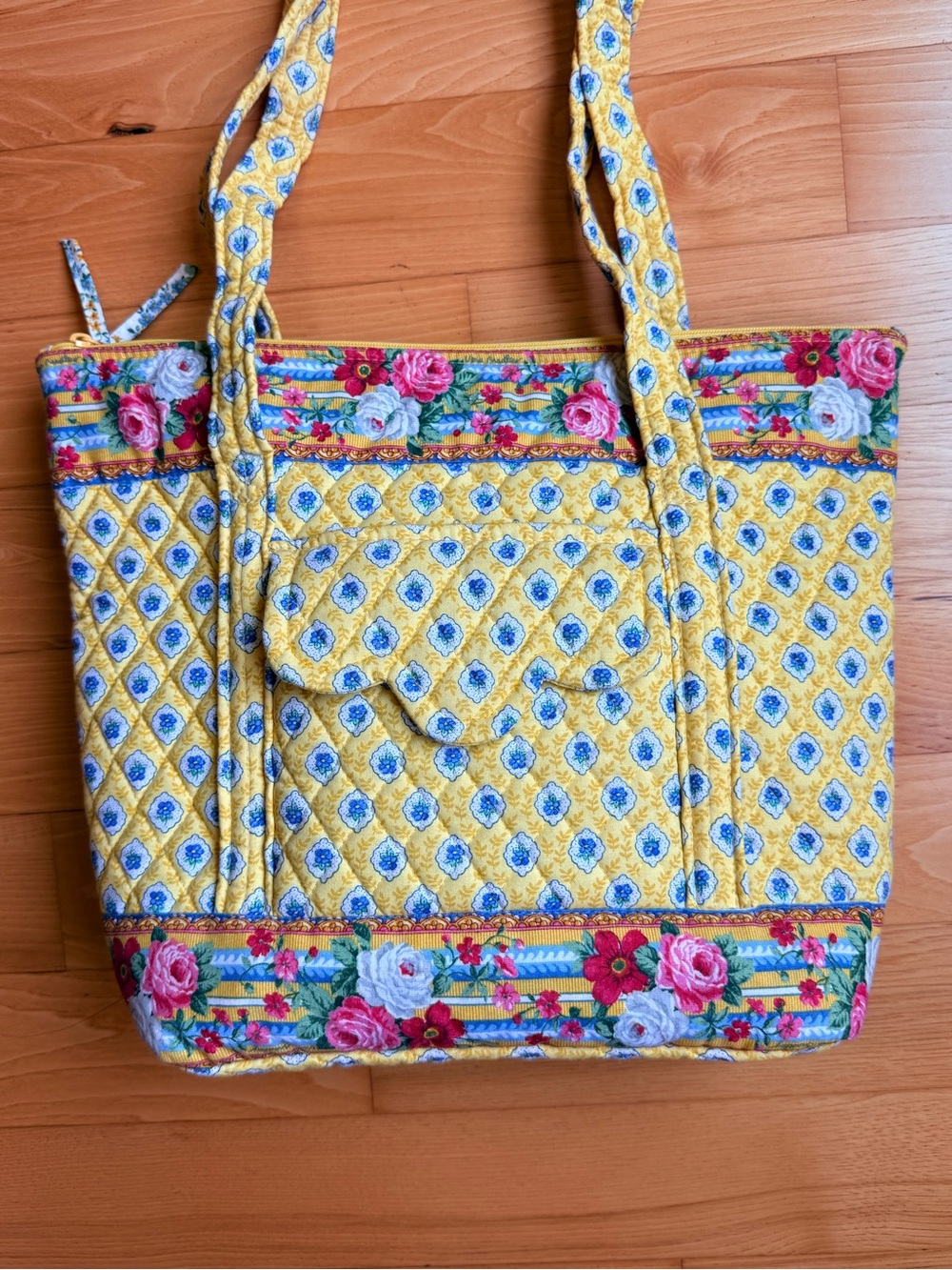 NEW Vera Bradley quilted floral Y2K Elizabeth tote bag - Picture 2 of 10